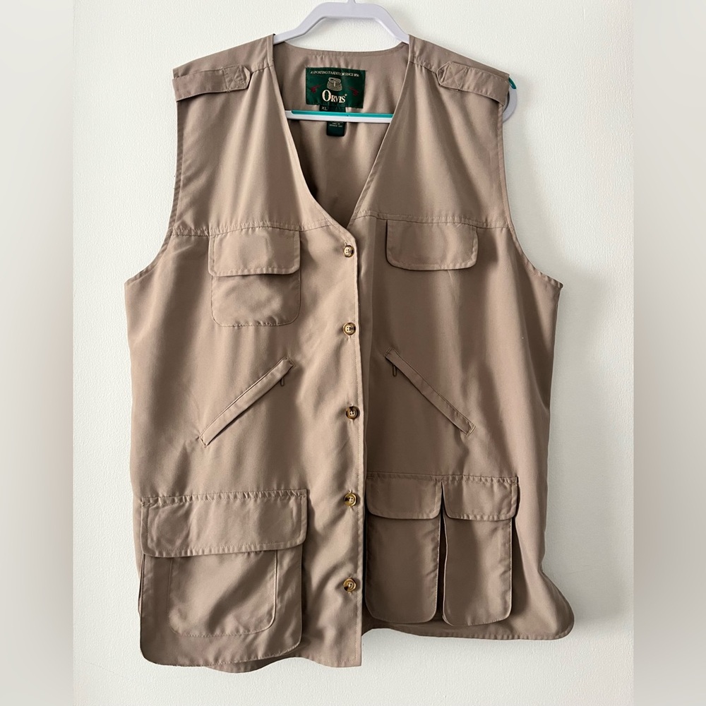 Orvis Fly Fishing Vest Lightweight Field Utility Work Brown XL